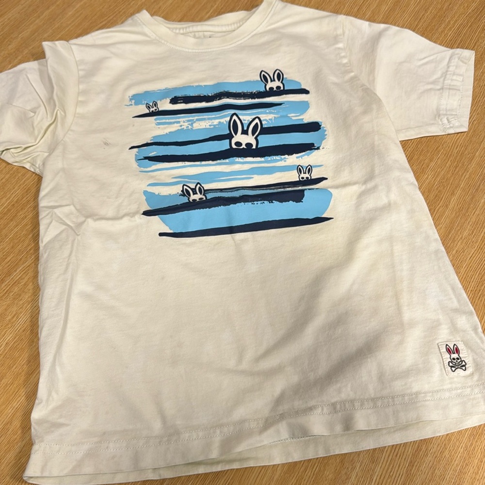 Psycho Bunny t-shirt, size 10/12. Gentle used condition.